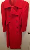 Women's Red Wool Coat