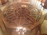 Closer Look at Detail of Solid Wood Base