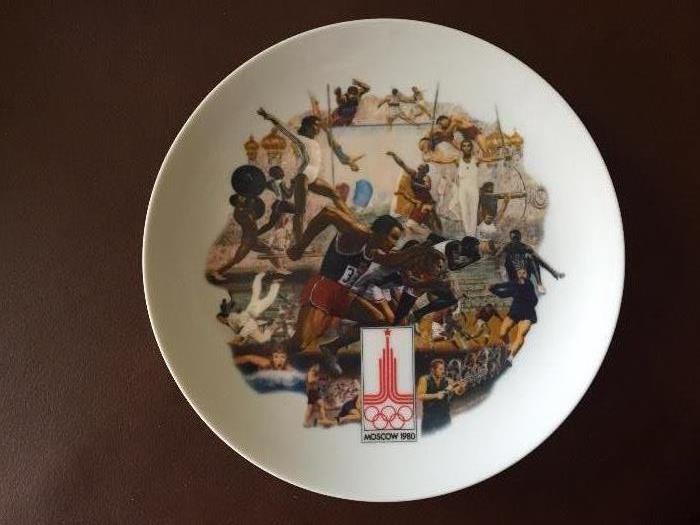 Official 1980 Summer Olympic Game Plate