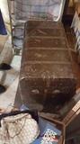 old antique travel trunk