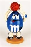 Item Description: An fun vintage blue peanut M&M's basketball player candy dispenser by Mars. 
