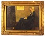 Item Description: A vintage Fine Print of "Whistler's Mother" beautifully framed in a period style decorative gold toned wood frame.
