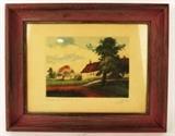 Item Description: A lovely hand-colored engraving titled"Croise de Chemins" pencil signed by artist to lower right.
