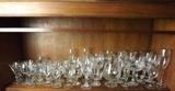 Item Description: A huge assortment of various beautiful stemware of all shapes and sizes.
