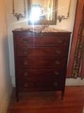 Mahogany (tall boy) chest of drawers