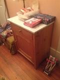 Marble top nightstand