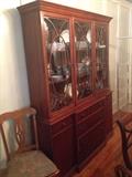 Mohogany, bubble glass china cabinet 