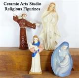 Ceramic Arts Studio Figurines - Religious Agnes of God, St Francis, Madonna