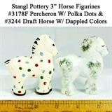 Stangl Art Pottery Animals - Percheron 3178F and Draft Horse 3244