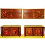 Medieval den cabinets and wall panels