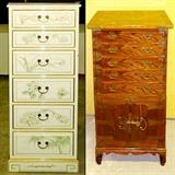 Chinoiserie Lingerie, Asian Art Curio with Keyaki finish front