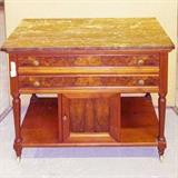 Victorian Chocolate Marble Top Wash Stand