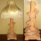 Terra Cotta Lily Pad/ Lotus Lamp