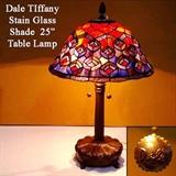 Dale Tiffany Stain Glass Shade 25" Table Lamp