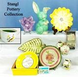 Stangl Pottery Collection with Single Bird Jumbo Cut Cotton Tail Rabbit, Flower trays, Matches and more