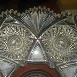 Close up of the Cutting on Pairpoint Brilliant Cut Crystal Punch Bowl, Pedestal & Ladle