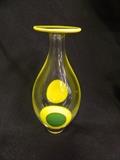 Signed Glass Italian Pulled Vase