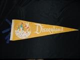Rare 1955 Disneyland Pennant with Tinkerbell and Magic Castle 
