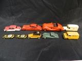 Lot of Nine Metal Cars