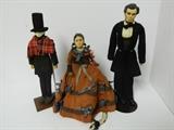 Group of 3 Gorgeous Abraham Lincoln And Mary Todd Dolls