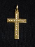 18kt Gold and Diamond Cross Pendant
