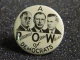 Lot Of 4 Rare Political Pins for FDR, Hoover and Truman 