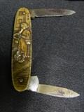 One of a Kind Black Americanna Pocket Knife
