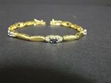 14kt Gold Diamond and Sapphire Bracelet 