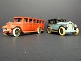 Cast Iron Seta Bus and Kilgore Cast Iron Sedan 