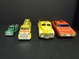 Lot of Four Vintage Tin Cars