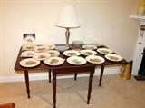 Nice gate-leg dining table and collector's plates