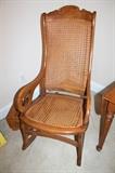 Antique cane rocking chair