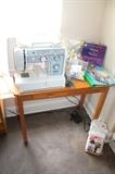 Necchi 4795 sewing machine and work table