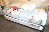 Twin trundle bed and linens
