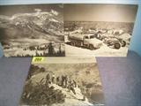 Lot of 3 Southwestern Style Photographs 3 Southwestern style photographs of the Grand Canyon and Arizona scenery, by McLaughlin & Company Commercial Advertising Photographers.
Snowy mountain picture with construction site back is marked 35797 in pencil.
"Grand Canyon Scenic Roadway 1953-1954" back is marked 29798, top left corner seems to have initials and dates in pencil.
"Mather Point - Grand Canyon 1953-1954" back is marked "Enlargement of Fisher Negative", also seems to have initials and dates written in pencil.
Each measures: 16" tall x 20" wide.