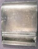Silver, Tiffany and Co. Sterling Matchbook Holder Vintage Tiffany & Co. sterling silver hinged matchbook holder / cover / case with monogram "TRP".
Measures: 2" long.