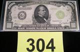 Coin $1000 Federal Reserve Note, Bill A genuine United States Of America One Thousand Dollar Federal Reserve Note printed in 1934. Note shows handling but very nice condition. Has been folded. Displays very well! No sales tax on any coins or bullion.