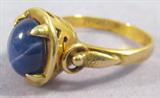Jewelry, 14kt Yellow Gold Ring w/ Star Sapphire Gorgeous 14kt yellow gold ring with oval shaped blue Star Sapphire stone.
Size: 7, total weight: 2.8 dwt.