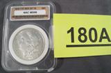 Coin 1878 7TF Rev of 78 Certified Dollar A rare version in the Morgan Silver Dollar series. 1878 7 Tail Feathers Dollar. Graded and certified by NAC as MS66. No sales tax on coins or bullion
