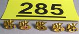 Jewelry 10kt Yellow Gold Service Pins w/ Stones 10kt yellow gold service pins with gemstones, pins have "NK" and then one or two stones. Possibly rubies and sapphires. Total weight: 4.6 dwt.