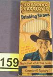 Vintage Box of Hopalong Cassidy Drinking Straws Vintage 1950s - 1960s William Boyd "Hopalong Cassidy" drinking straws in original colored cardboard box, box contains 42 straws. Made by Regal Products Co. Inc., box measures 8.75" length x 3.75" width.