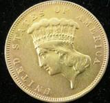 Coin 1878 $3.00 Gold Coin Rare! A beautiful and rare United States of America 1878 $3 Gold Coin. Very limited mintage and extremely rare. Genuine! No sales tax on coins, currency or bullion.