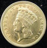 Coin 1854 $3 Gold Coin Extremely Rare! A very rare 1854 $3 Gold Coin. Graded as Choice by the consignor. Seldom seen in any condition. No sales tax on coins, bullion or currency.