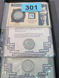 Coin 4 United States Silver Dollars with History 1922 Peace Silver Dollar with history card: Tutankhamlin's Tomb Discovered in Egypt. (2) 1922 Readers Digest is Launched. (3) 1922 The Lincoln Memorial is Dedicated and 1879 Morgan Silver Dollar. Each coin is original and has the history card and a U.S. Postage Stamp. A very nice display.