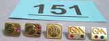 Jewelry 5 Vintage 10kt Gold Service Award Pins 2 "GM" 10kt Yellow Gold service award lapel pins with Sapphire, Ruby & Diamond gemstones. Stamped "EMB" and "CTO" on back.
Solid 10kt Yellow Gold lapel pin for "BPPR", more commonly referred to as Popular Inc. or Banco Popular de Puerto Rico. Stamped "10K" on back.
Two 10kt Yellow Gold award pins with "G" or "CCG" logo, Rubies and Sapphire gemstones. Each stamped "EMB" and "CTO" on back.
Total Weight: 9.1 grams / 5.9 dwt