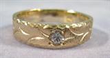 Jewelry 14kt Gold Men's Wedding Band w/ Diamond Elegant 14kt yellow gold men's wedding band with round brilliant cut Diamond, approximately .10 ctwt.
Ring size: 10.25, total weight: 3.5 dwt.