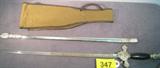 Vintage Knights of Columbus Sword w/ Sheath & Case Vintage looking Knights of Columbus sword with sheath and cloth cover. In great condition, measures 35.5" long.