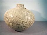 Historic Indian Pottery Pot A genuine antique South West Indian Pottery Bowl. Condition is very nice, but it has been re-glued. Pot measures 12" x 12" and is compete. A very scarce pot seldom seen in a private collectors inventory. Original owner's estate has documents stating that this property has not been stolen, falsified, forged or illegally taken from Federal Lands, public lands, state lands or Indian lands in violation of the Archeological Resources Protection Act of 1979