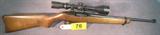 Gun Ruger Model 10-22 in 22lr. W/ Scope A very nice Ruger Model 10/22 in 22lr. Firearm is complete less the magazine and appears to be in working order. Condition will grade at 85% with minor handling marks. Comes with a 3 x 9 BSA Scope. #38 Ruger Model 10/22 in 22lr. Serial Number 253-13598 Semi Auto Rifle