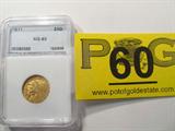 Coin 1911 $5.00 Indian Head Gold Coin
1911 $5.00 Indian Head Gold Coin. 8.359g of 90% Gold. 915,1139 minted. Graded by NNC as MS63. No Sales Tax on Coins, Currency, or Bullion.